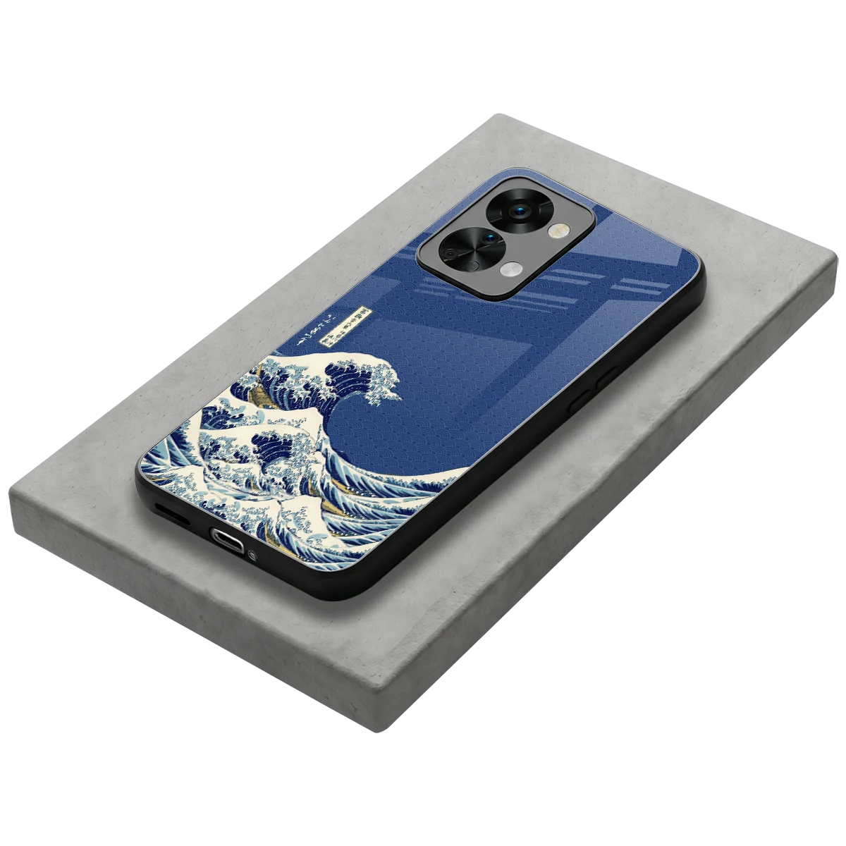 Waves stylish phone case for oneplus nord 2t | glossy glass and slim fit