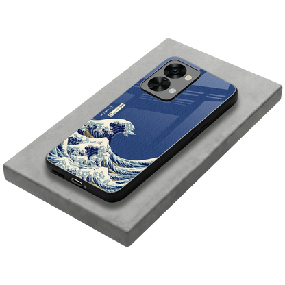 Waves stylish phone case for oneplus nord 2t | glossy glass and slim fit