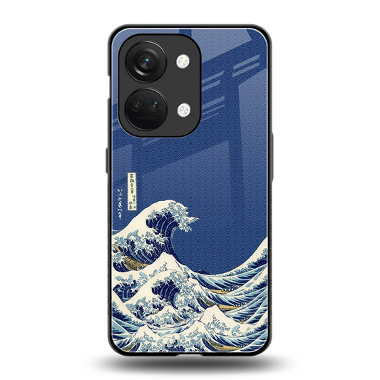 Waves back phone cover | glass case for oneplus nord 3