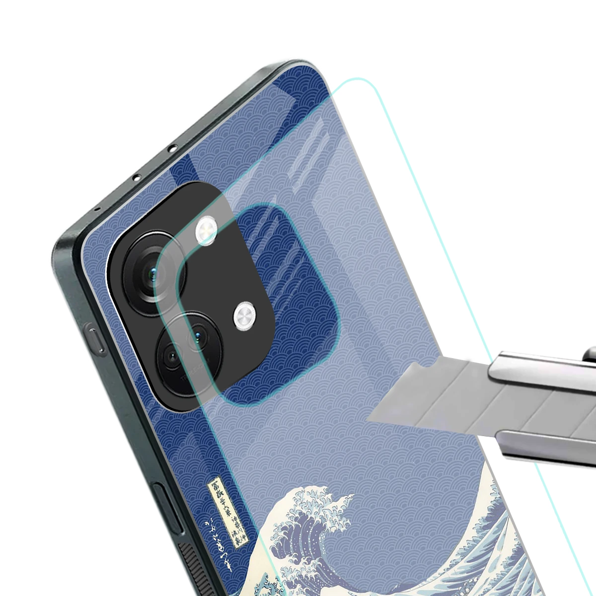 Waves stylish phone case for oneplus nord 3 | glossy glass and slim fit
