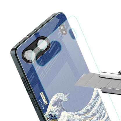 Waves stylish phone case for oneplus nord 4 | glossy glass and slim fit