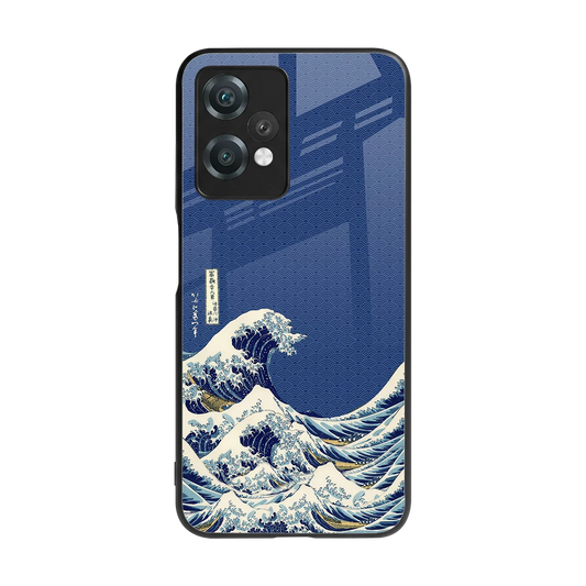 Waves back phone cover | glass case for oneplus nord ce 2 lite
