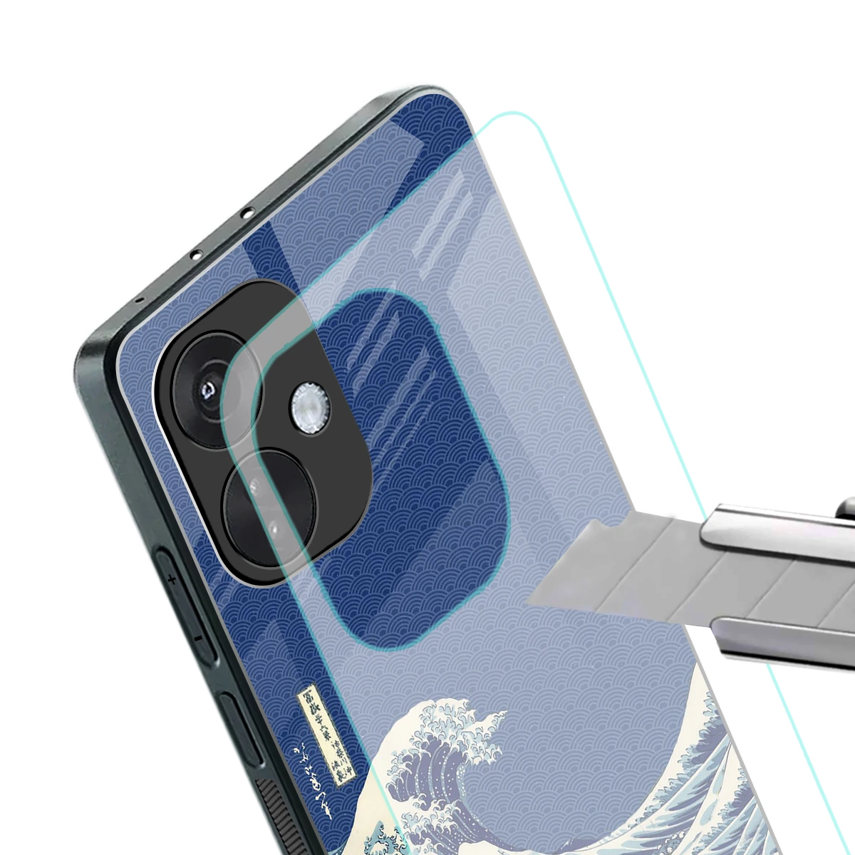 Waves stylish phone case for oneplus nord ce 3 | glossy glass and slim fit