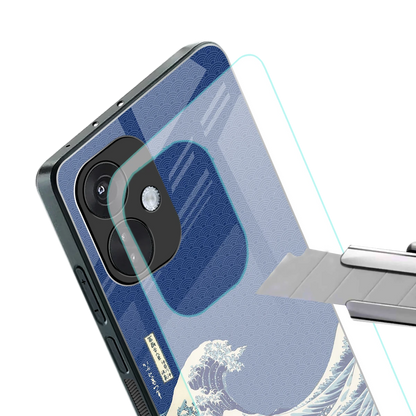 Waves stylish phone case for oneplus nord ce 3 | glossy glass and slim fit