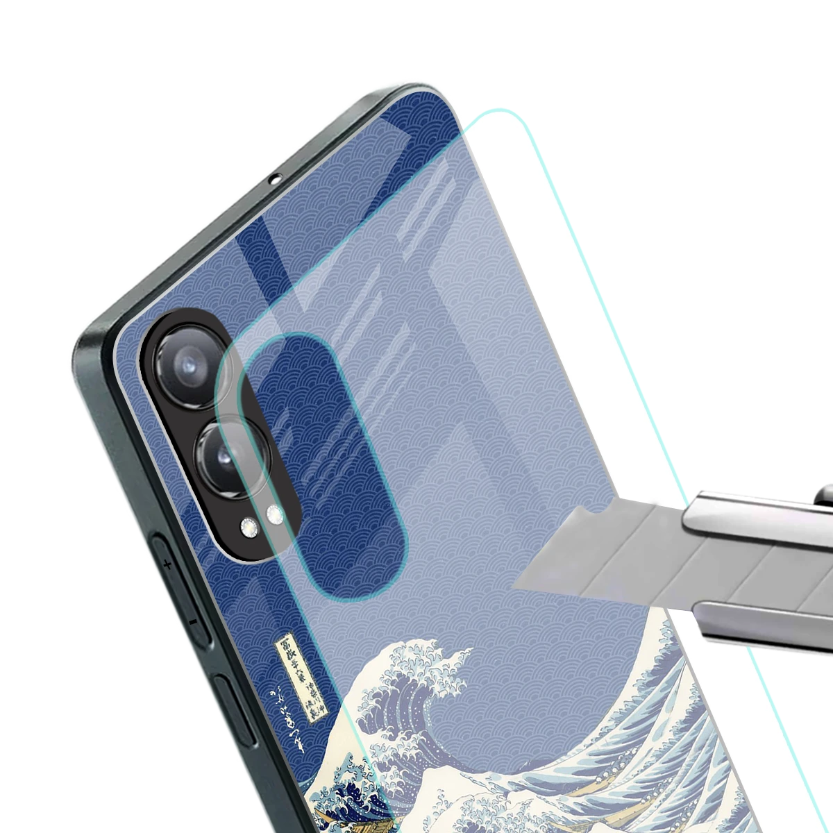 Waves stylish phone case for oneplus nord ce 4 lite | glossy glass and slim fit
