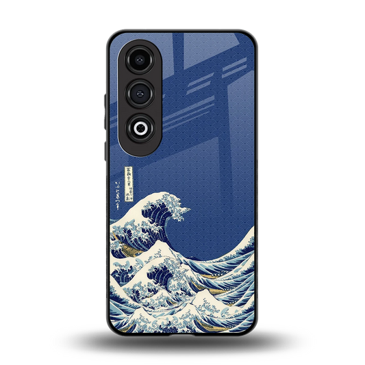Waves back phone cover | glass case for oneplus nord ce 4