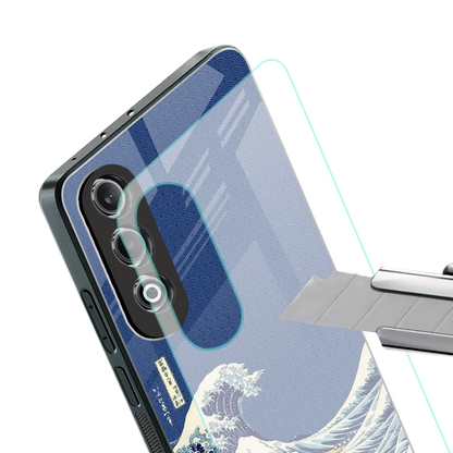 Waves stylish phone case for oneplus nord ce 4 | glossy glass and slim fit