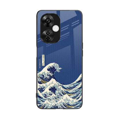 Waves back phone cover | glass case for oneplus nord ce 3 lite