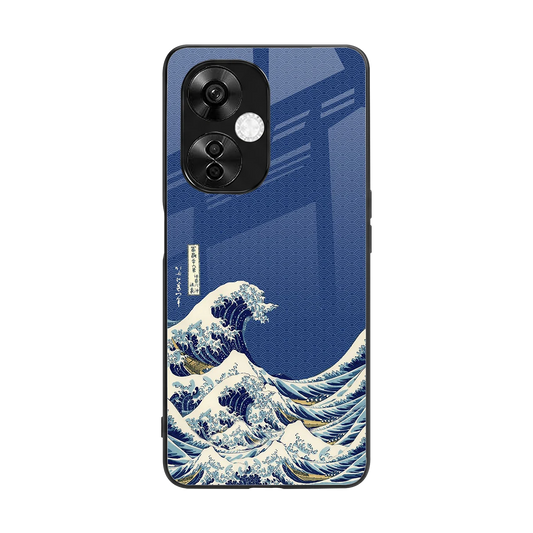 Waves back phone cover | glass case for oneplus nord ce 3 lite