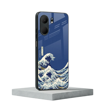 Waves oppo a5x 5g mobile cover | shockproof glass phone case