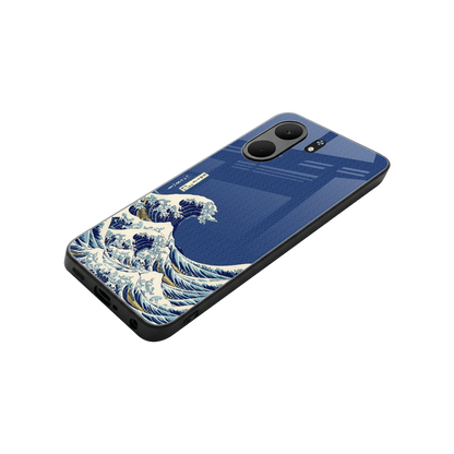 Waves stylish phone case for oppo a5x 5g | glossy glass and slim fit