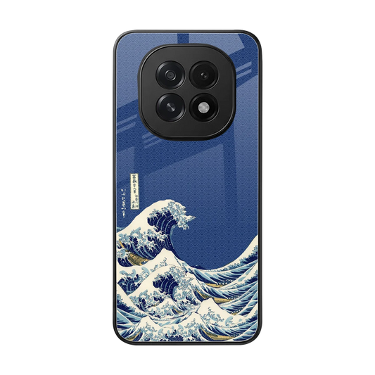 Waves back phone cover | glass case for oppo f29 5g