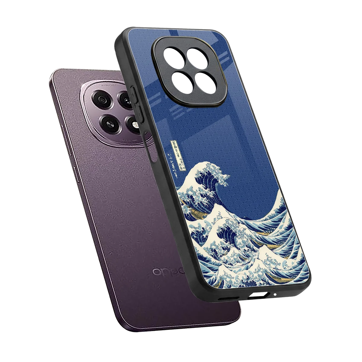 Waves sleek oppo f29 5g cover with tempered glass back and TPU edges