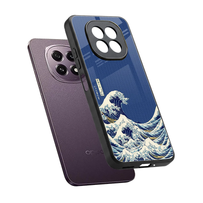Waves sleek oppo f29 5g cover with tempered glass back and TPU edges