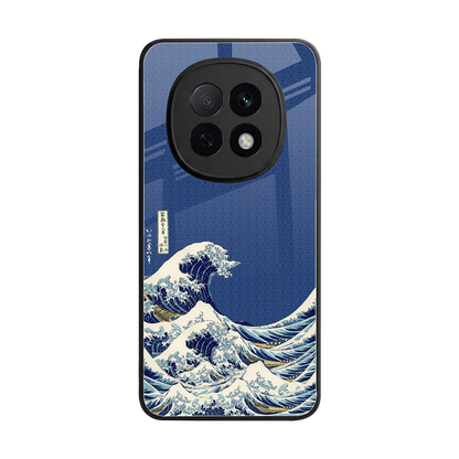 Waves back phone cover | glass case for oppo f29 pro 5g