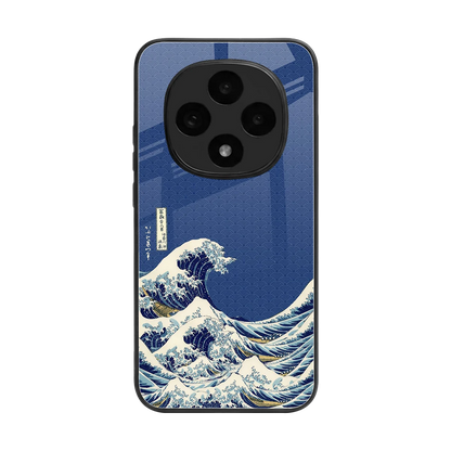 Waves back phone cover | glass case for oppo f31 pro 5g