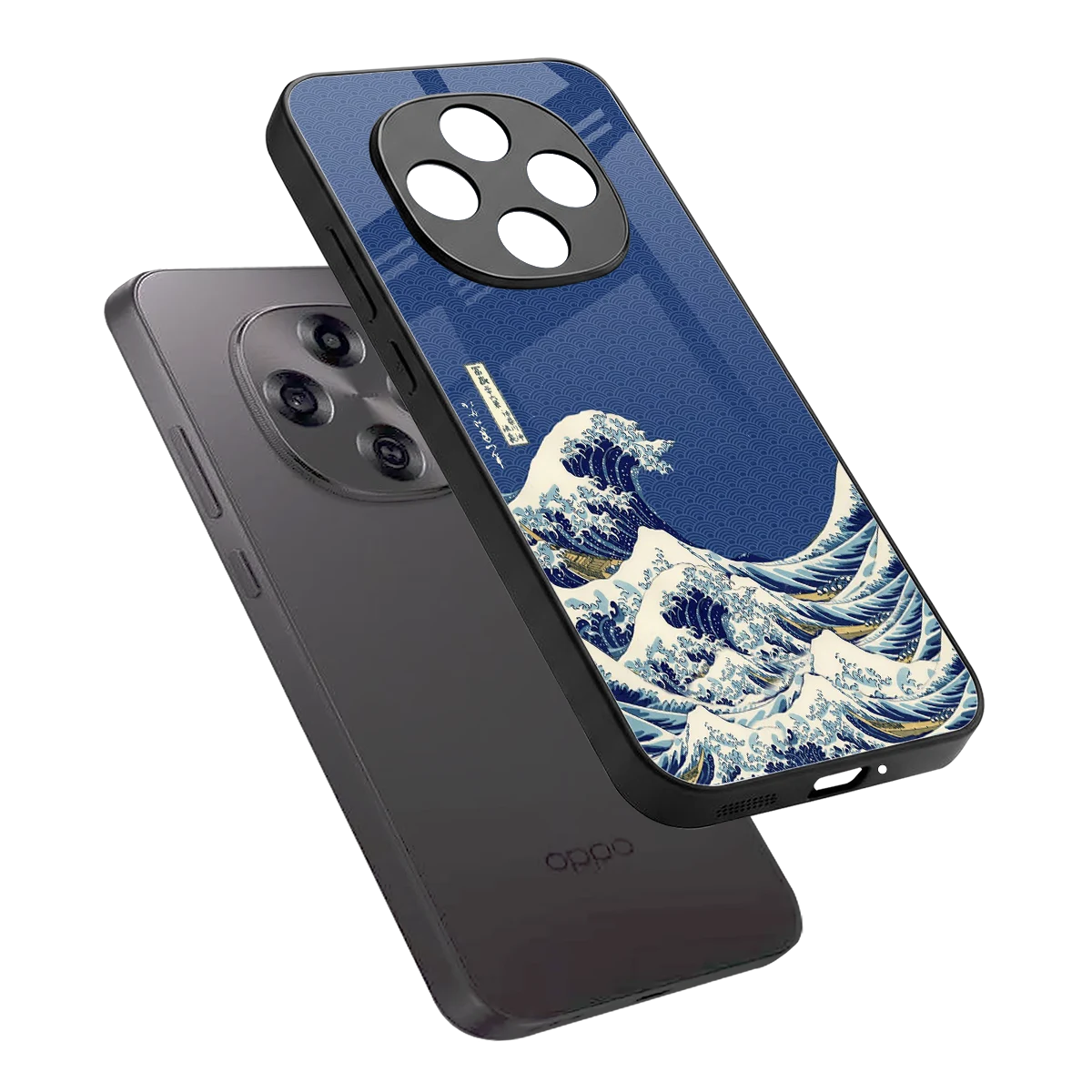 Waves sleek oppo f31 pro 5g cover with tempered glass back and TPU edges