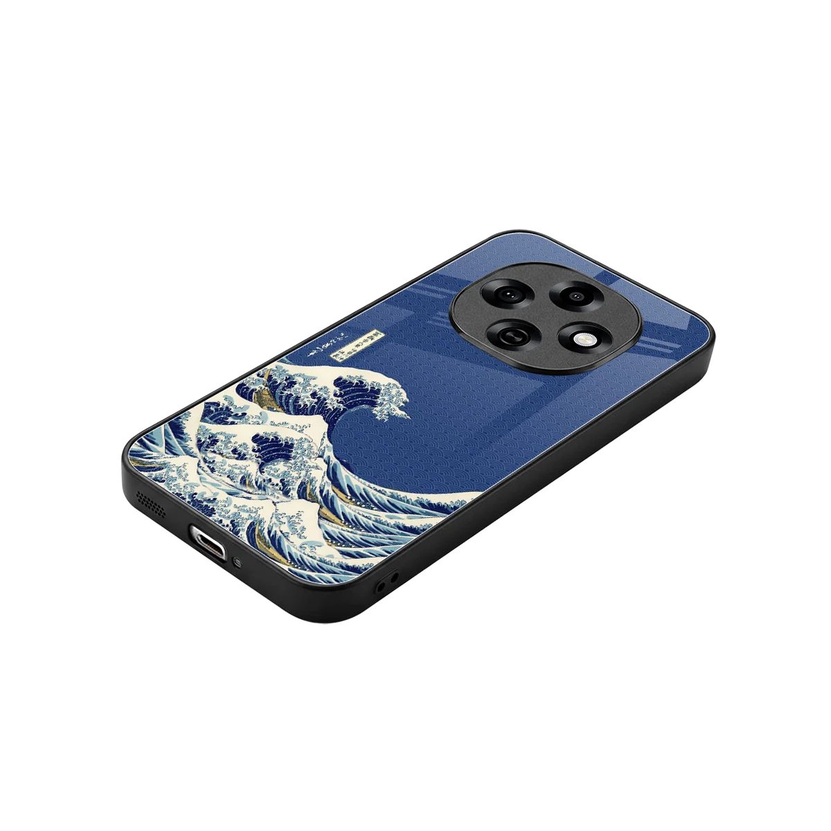 Waves stylish phone case for oppo f31 pro 5g | glossy glass and slim fit