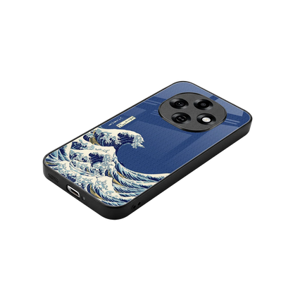 Waves stylish phone case for oppo f31 pro 5g | glossy glass and slim fit
