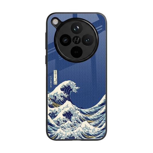 Waves back phone cover | glass case for oppo find x8