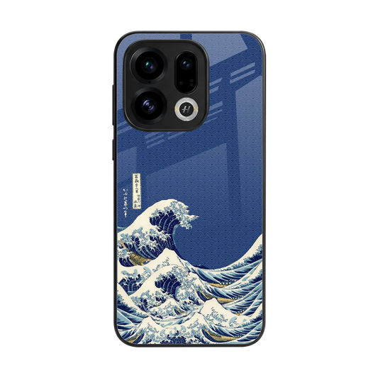 Waves back phone cover | glass case for oppo find x9