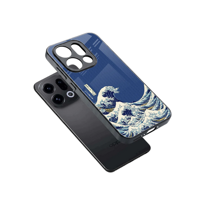 Waves sleek oppo find x9 cover with tempered glass back and TPU edges