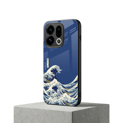 Waves oppo find x9 mobile cover | shockproof glass phone case