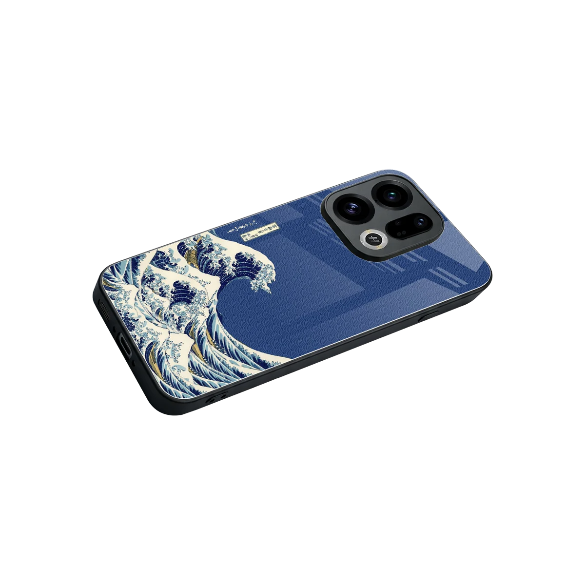 Waves stylish phone case for oppo find x9 | glossy glass and slim fit