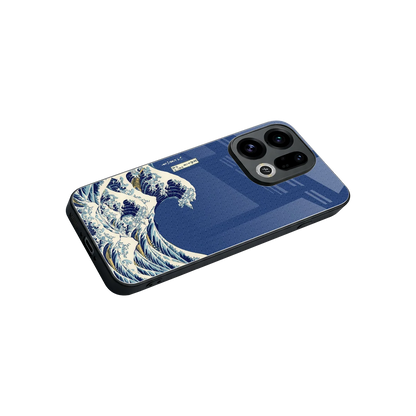Waves stylish phone case for oppo find x9 | glossy glass and slim fit