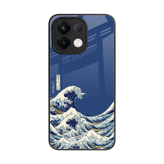 Waves back phone cover | glass case for oppo k13 5g