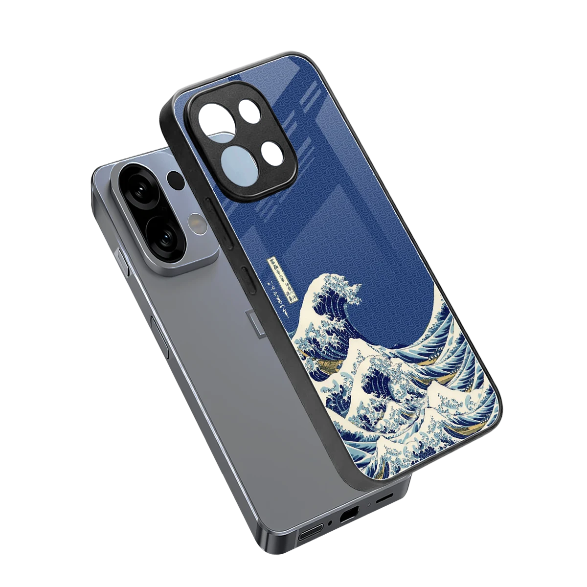 Waves sleek oppo k13 5g cover with tempered glass back and TPU edges