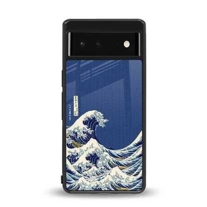 Waves back phone cover | glass case for google pixel 6a