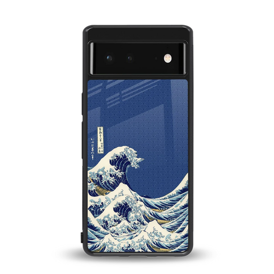 Waves back phone cover | glass case for google pixel 6a