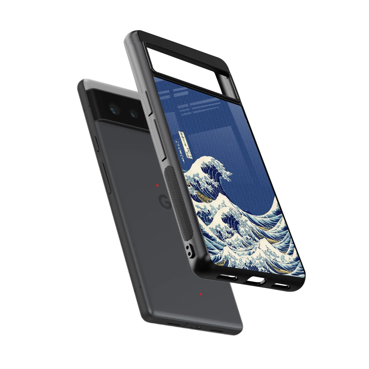 Waves sleek google pixel 6a cover with tempered glass back and TPU edges
