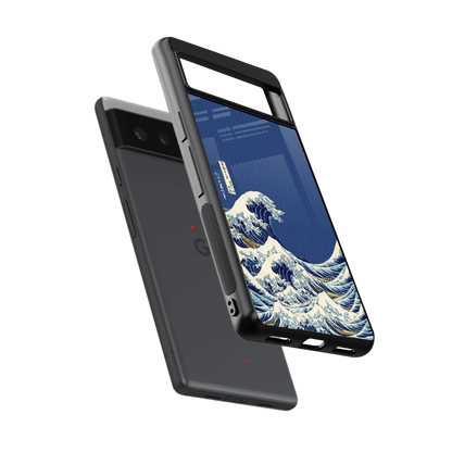 Waves sleek google pixel 6a cover with tempered glass back and TPU edges