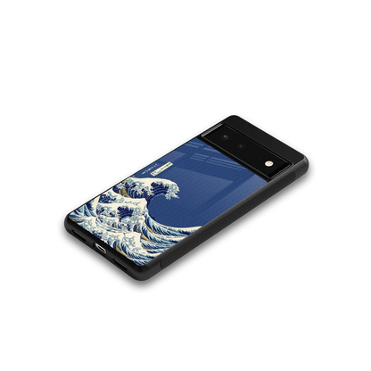 Waves google pixel 6 mobile cover | shockproof glass phone case