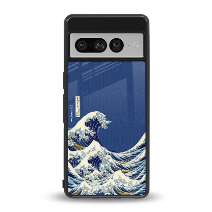 Waves back phone cover | glass case for google pixel 7 pro