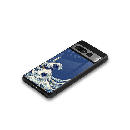 Waves google pixel 7 pro mobile cover | shockproof glass phone case