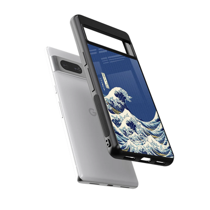 Waves sleek google pixel 7 cover with tempered glass back and TPU edges