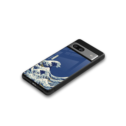 Waves google pixel 7a mobile cover | shockproof glass phone case