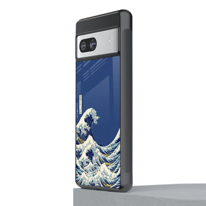 Waves stylish phone case for google pixel 7 | glossy glass and slim fit