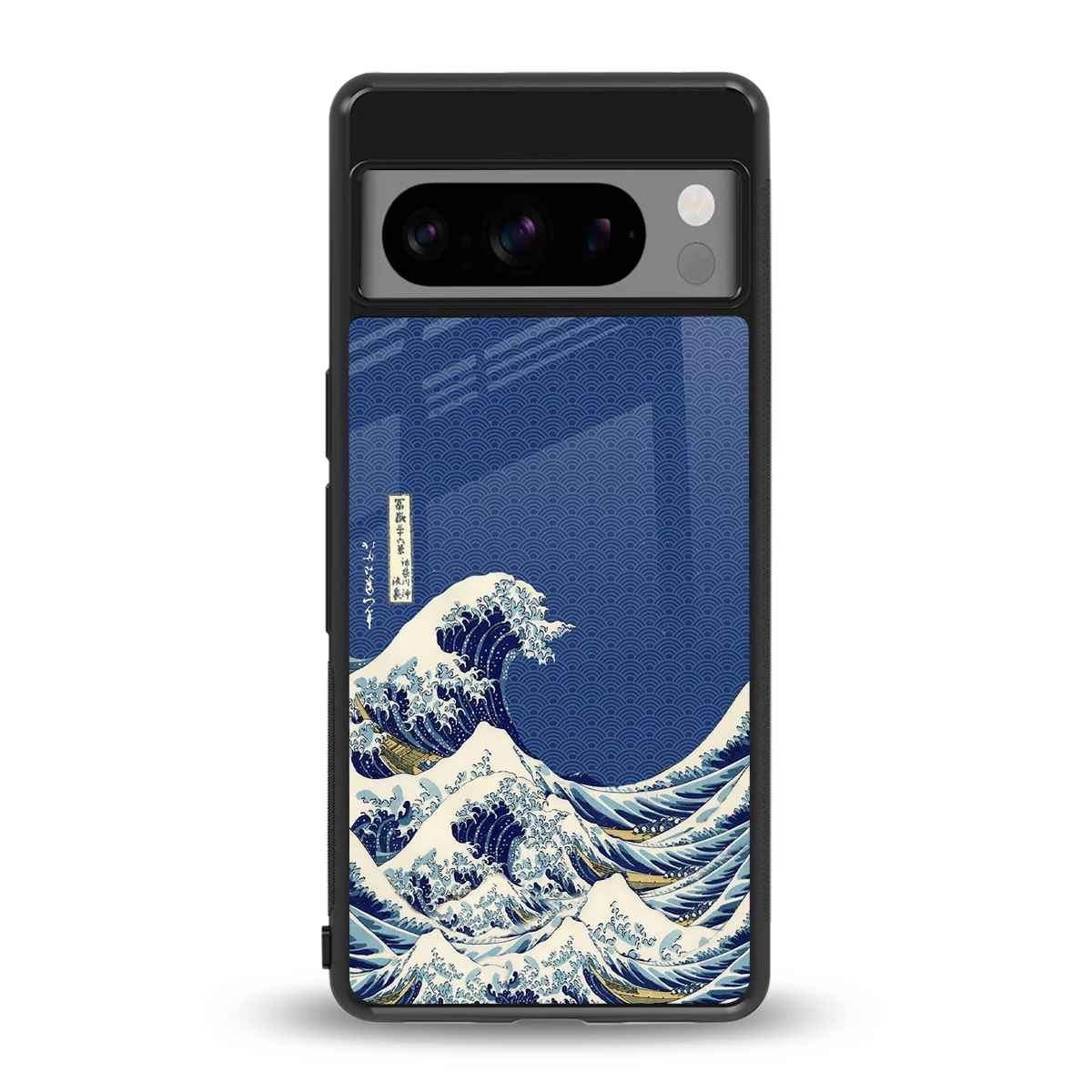Waves back phone cover | glass case for google pixel 8 pro