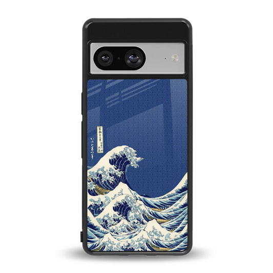 Waves back phone cover | glass case for google pixel 8