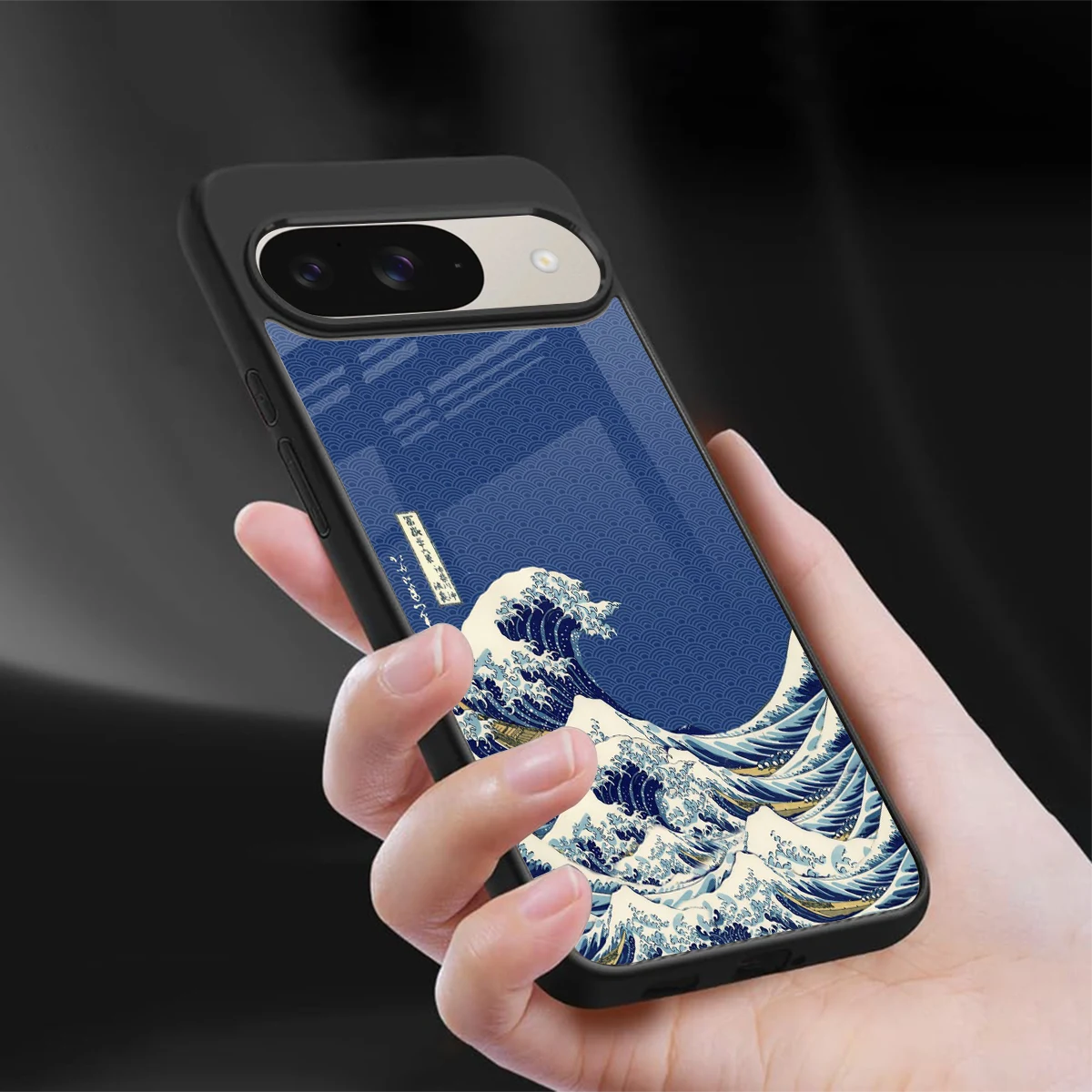 Waves sleek google pixel 9 cover with tempered glass back and TPU edges