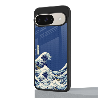 Waves google pixel 9 mobile cover | shockproof glass phone case