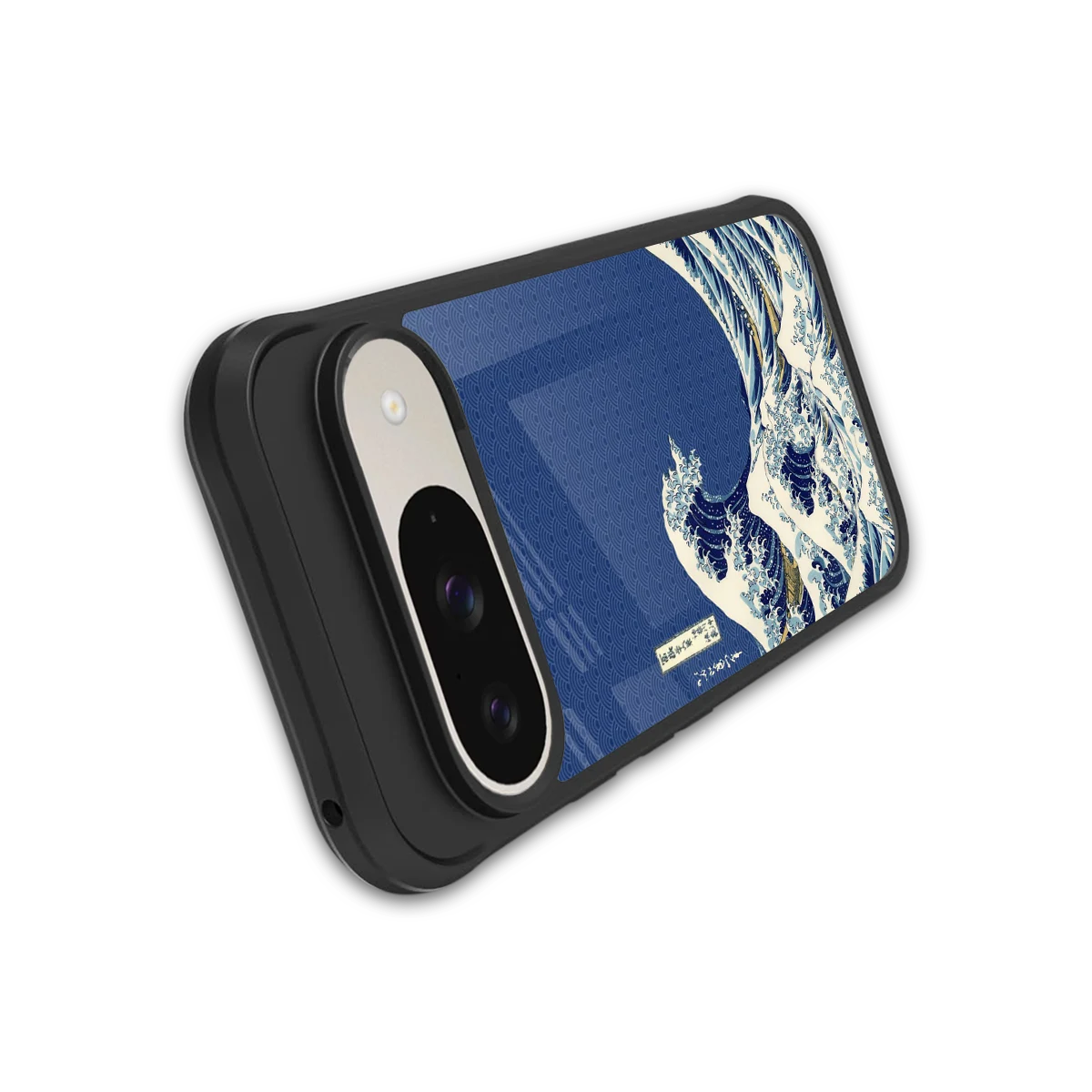 Waves stylish phone case for google pixel 9 | glossy glass and slim fit