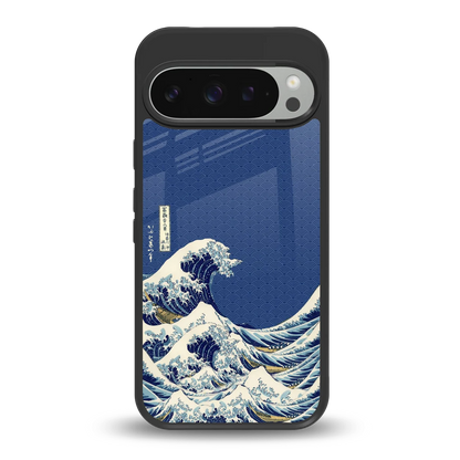 Waves back phone cover | glass case for google pixel 9 pro xl