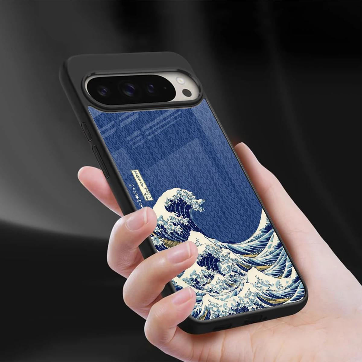 Waves sleek google pixel 9 pro xl cover with tempered glass back and TPU edges