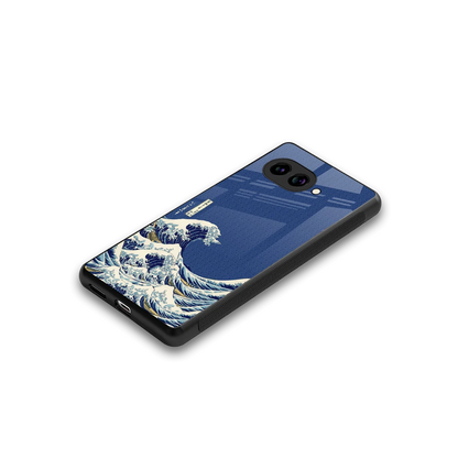 Waves stylish phone case for google pixel 10a | glossy glass and slim fit