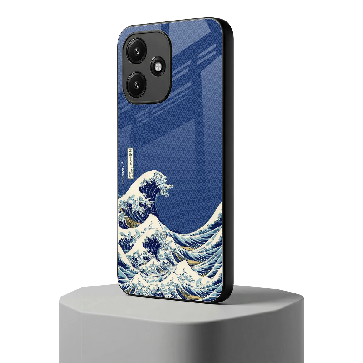 Waves redmi 12 5g mobile cover | shockproof glass phone case